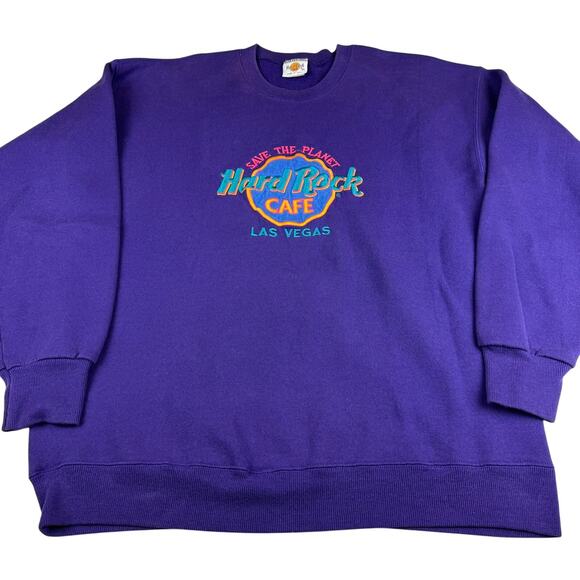 Vintage 80s Hard Rock Cafe Las Vegas Crewneck XL - Picture 1 of 6